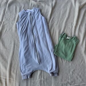 Kyte Baby Bundle Gray and Green Baby Pajama Set